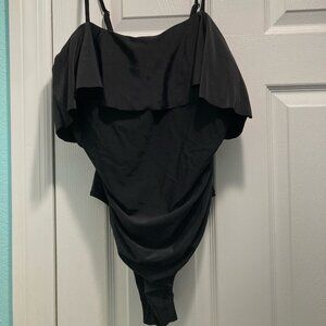 Black one piece bathing suit XL